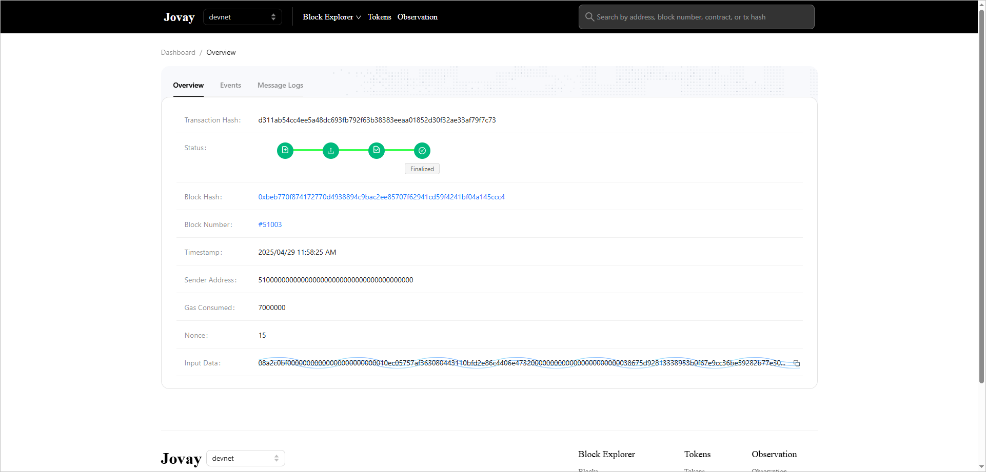 Blockchain Explorer Overview 1
