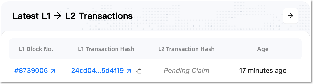 Deposit Transaction on Sepolia