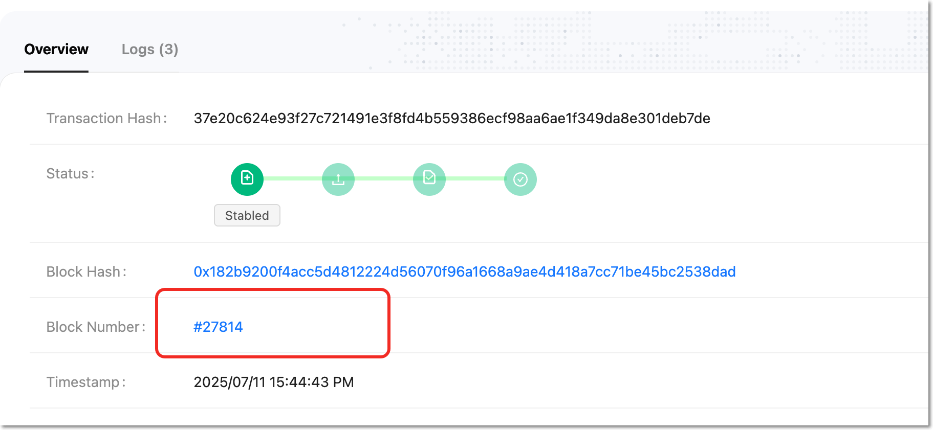 The Block of Withdraw Transaction