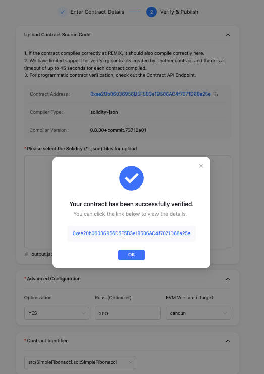 Step 3: Verification Successful
